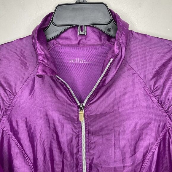 ZELLA Jacket Womens Small S Full-Zip Lightweight Athletic Purple Vented Running - Picture 3 of 12